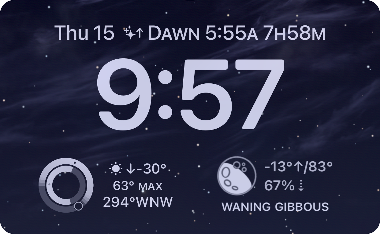 Lock Screen Widget Screenshots
